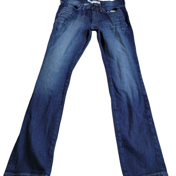 Express Jeans Mens 33x32 Tag 32x32 Super Skinny Fit Alec Dark Wash Denim - Picture 1 of 7